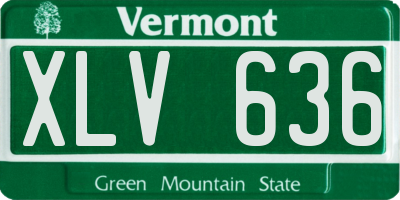 VT license plate XLV636
