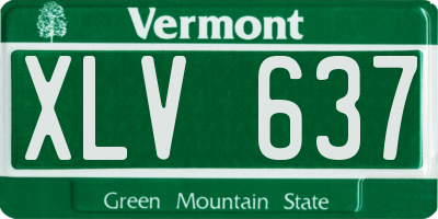 VT license plate XLV637