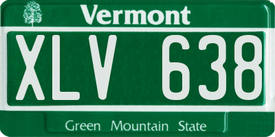 VT license plate XLV638
