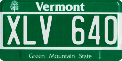 VT license plate XLV640