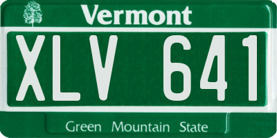 VT license plate XLV641