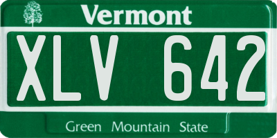 VT license plate XLV642