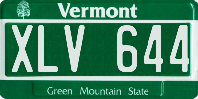 VT license plate XLV644