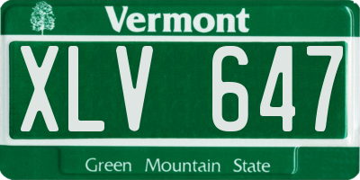 VT license plate XLV647