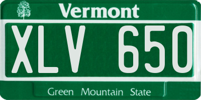VT license plate XLV650