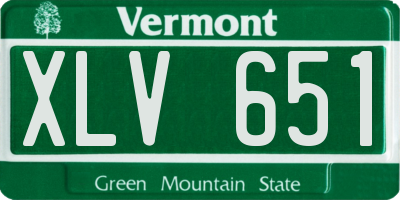 VT license plate XLV651