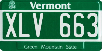 VT license plate XLV663