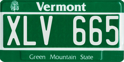 VT license plate XLV665