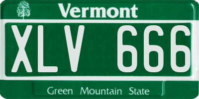 VT license plate XLV666