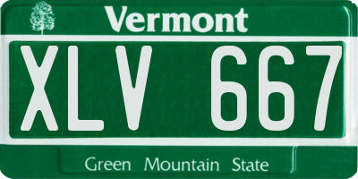 VT license plate XLV667