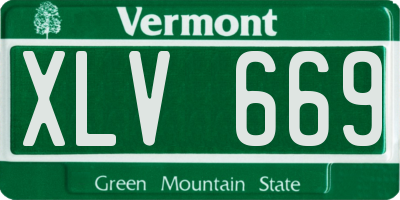 VT license plate XLV669