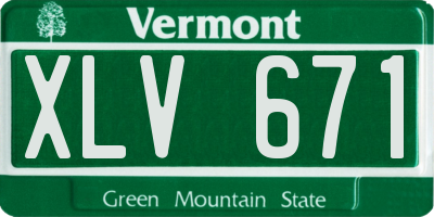 VT license plate XLV671