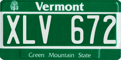 VT license plate XLV672