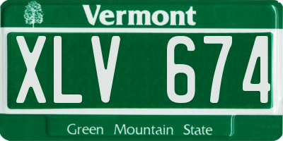 VT license plate XLV674