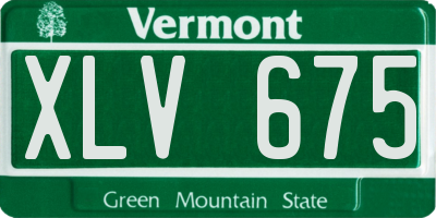 VT license plate XLV675