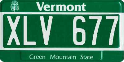 VT license plate XLV677