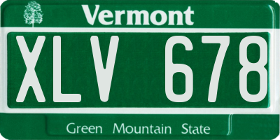 VT license plate XLV678