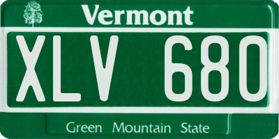 VT license plate XLV680