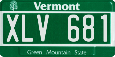 VT license plate XLV681