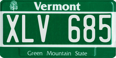 VT license plate XLV685