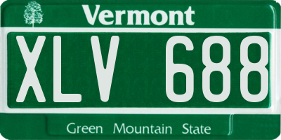VT license plate XLV688