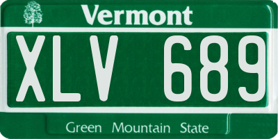 VT license plate XLV689