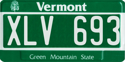 VT license plate XLV693