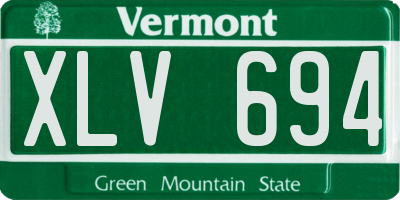 VT license plate XLV694