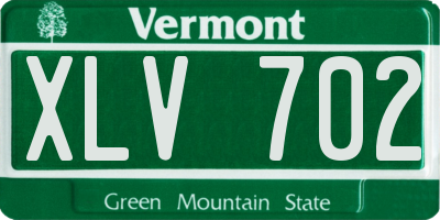 VT license plate XLV702
