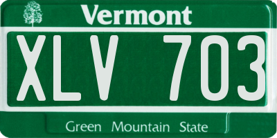 VT license plate XLV703