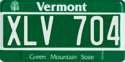 VT license plate XLV704