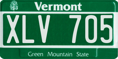VT license plate XLV705