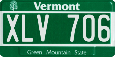 VT license plate XLV706