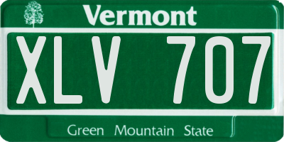 VT license plate XLV707