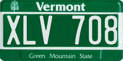 VT license plate XLV708