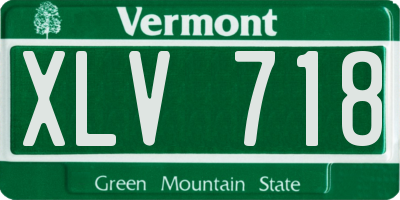 VT license plate XLV718