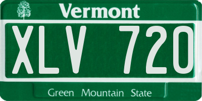 VT license plate XLV720