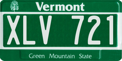 VT license plate XLV721