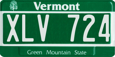 VT license plate XLV724
