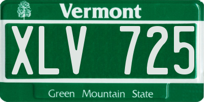 VT license plate XLV725