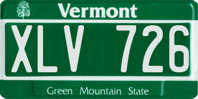 VT license plate XLV726