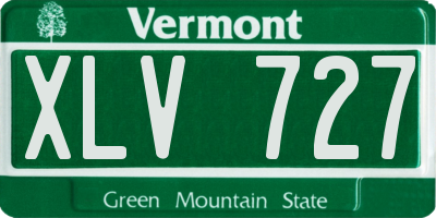 VT license plate XLV727