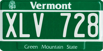VT license plate XLV728