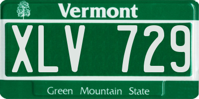 VT license plate XLV729