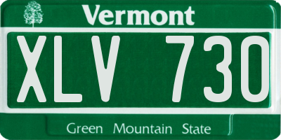 VT license plate XLV730