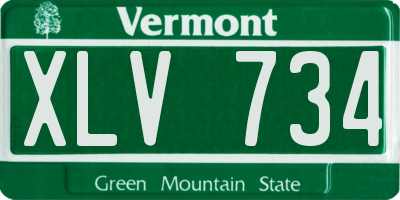 VT license plate XLV734