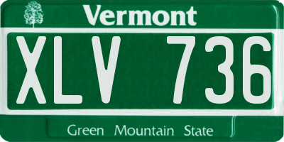 VT license plate XLV736