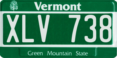 VT license plate XLV738