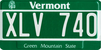 VT license plate XLV740