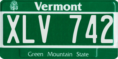 VT license plate XLV742